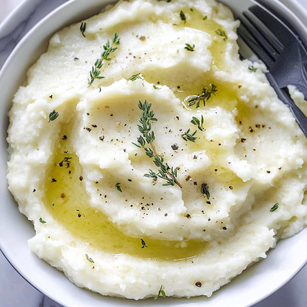 Recipe preparation for Creamy Copycat Cauliflower Puree Recipe