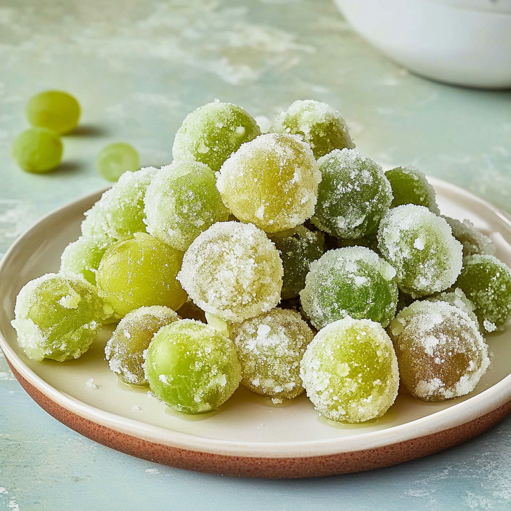 Recipe preparation for Summer Sour Candy Frozen Grapes