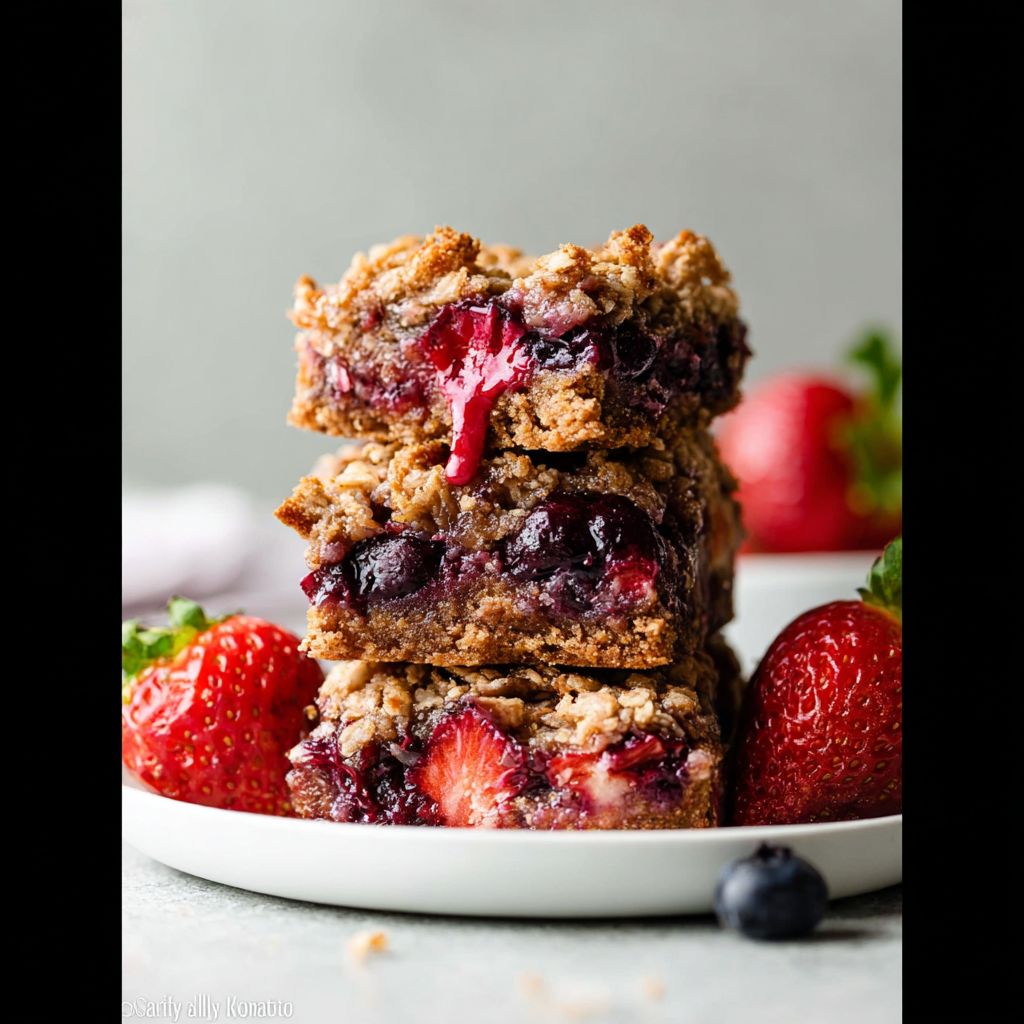 Recipe preparation for Berry Streusel Bars