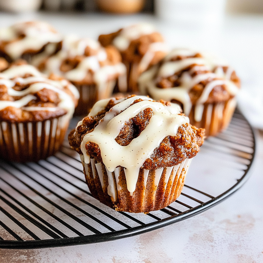 Recipe preparation for Cinnamon Roll Muffins