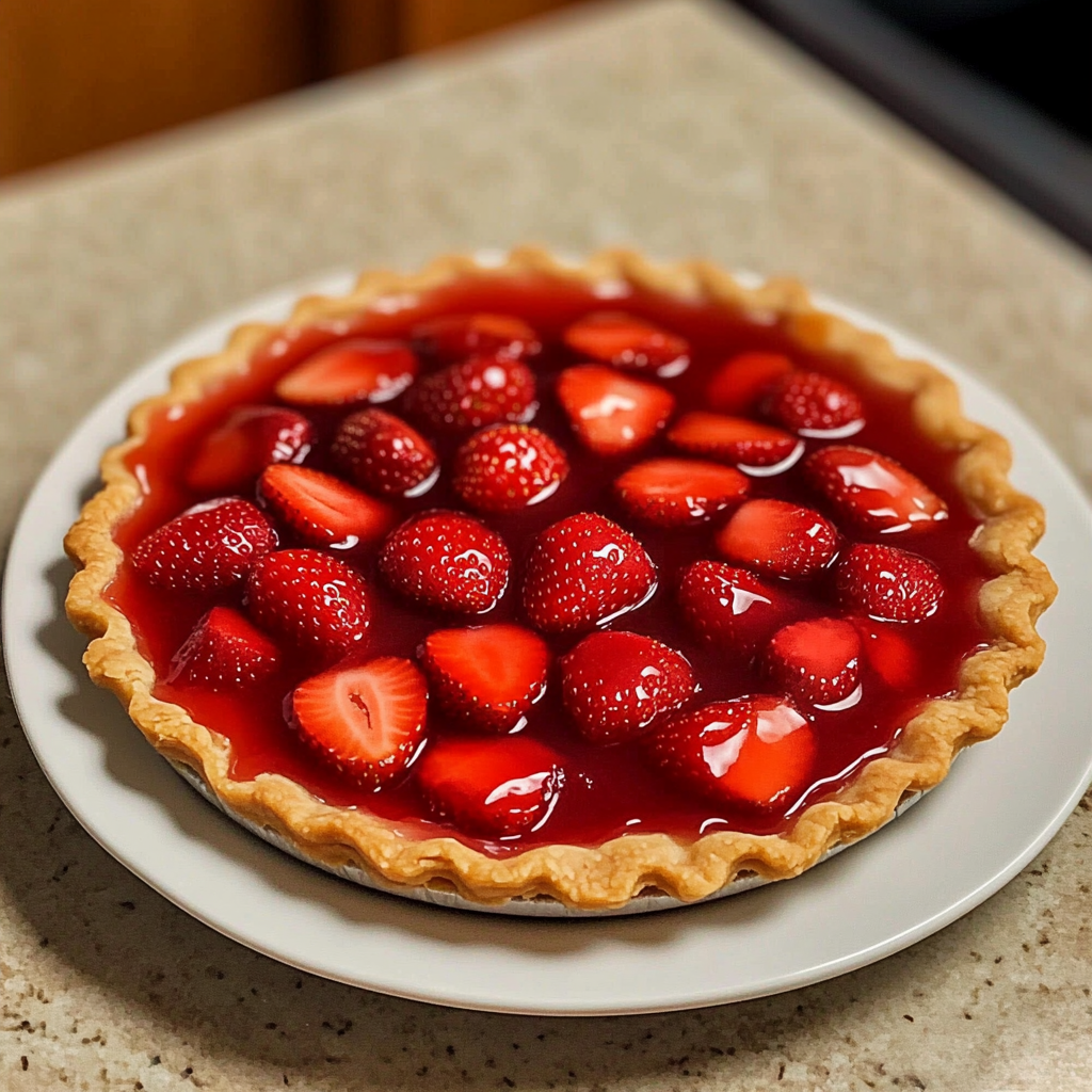 Recipe preparation for Easy Fresh Strawberry Pie