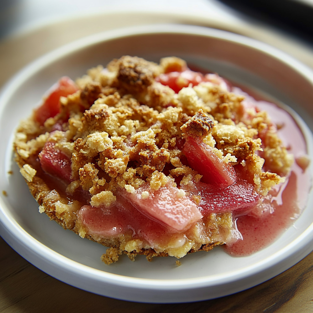 Recipe preparation for Rhubarb Crisp Recipe