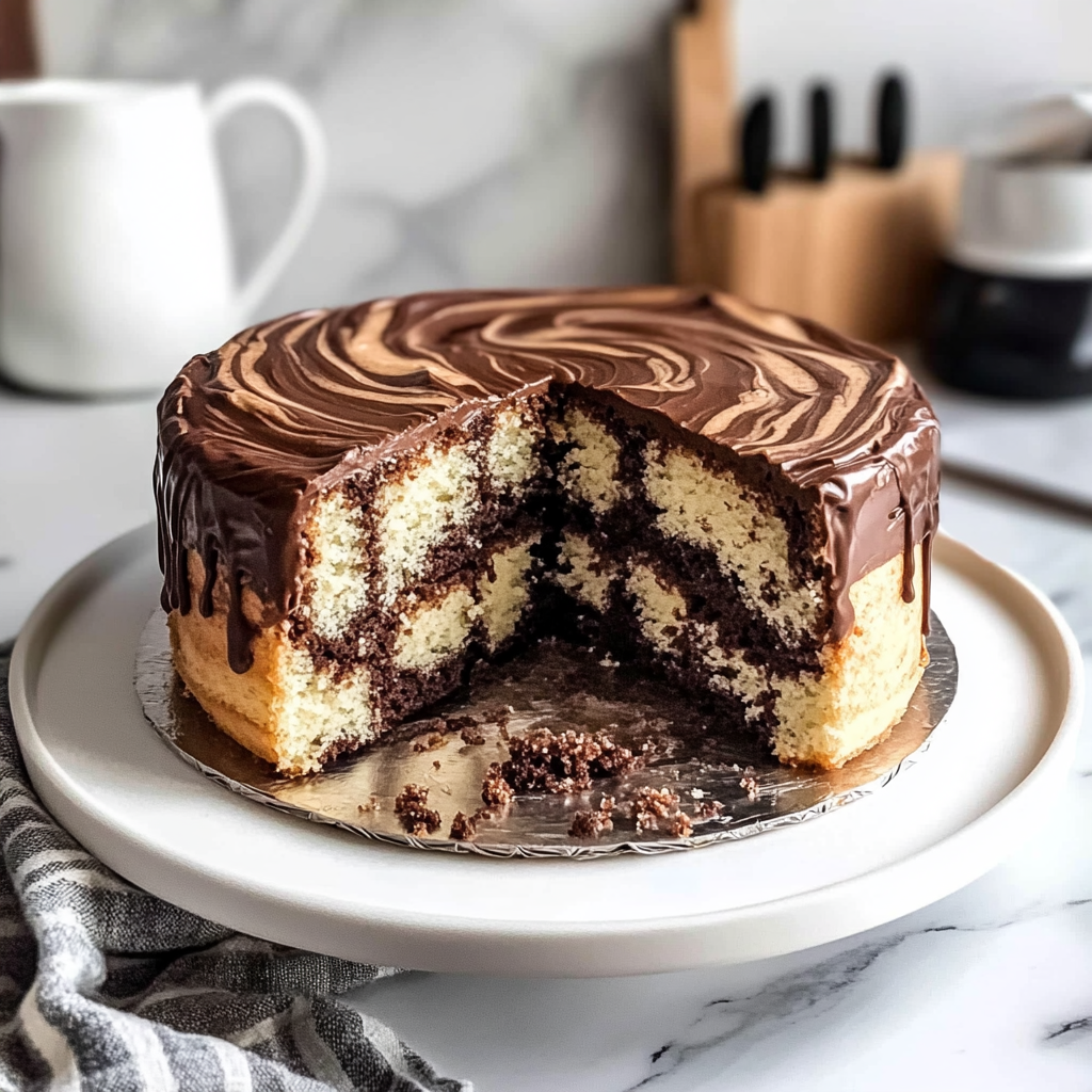Recipe preparation for Marble Cake