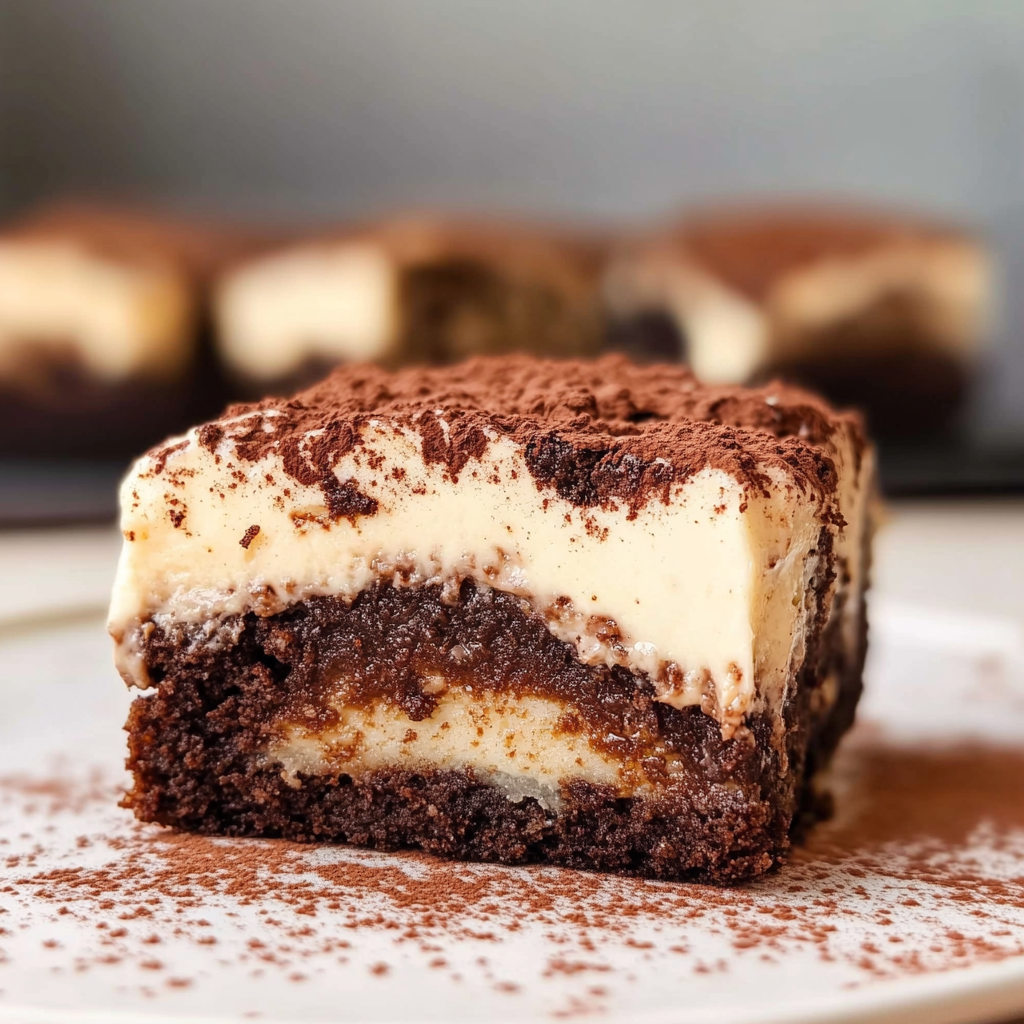 Recipe preparation for Easy Tiramisu Brownies