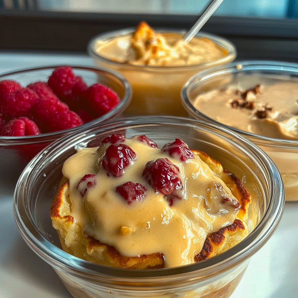 Recipe preparation for Cheesecake Pancake Bowls