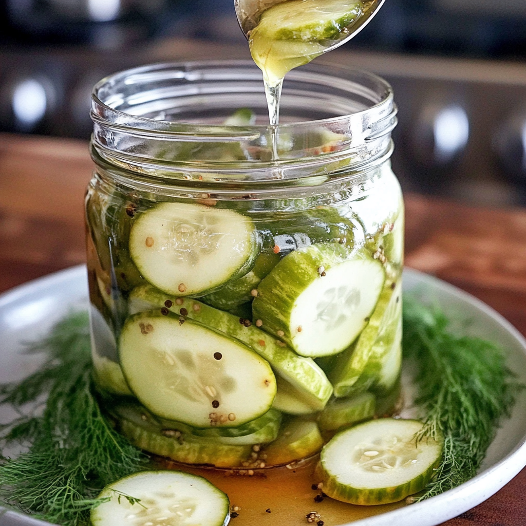 Recipe preparation for Refrigerator Pickles