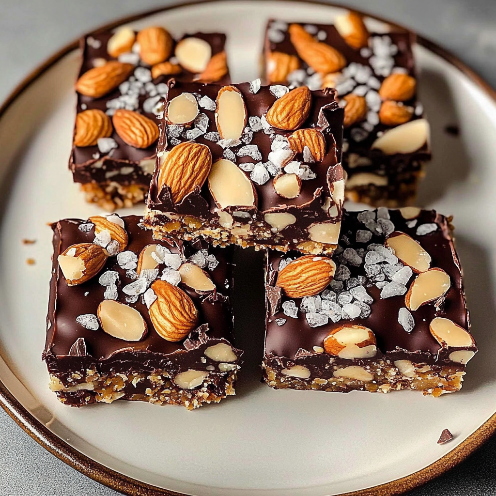 Recipe preparation for Dark Chocolate and Sea Salt Nut Bars