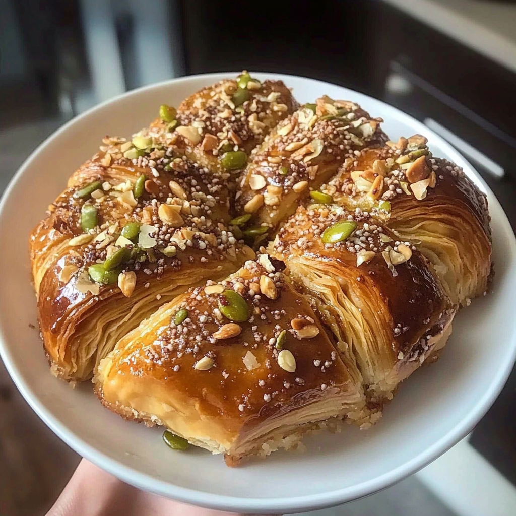 Recipe preparation for Baklava Babka Buns