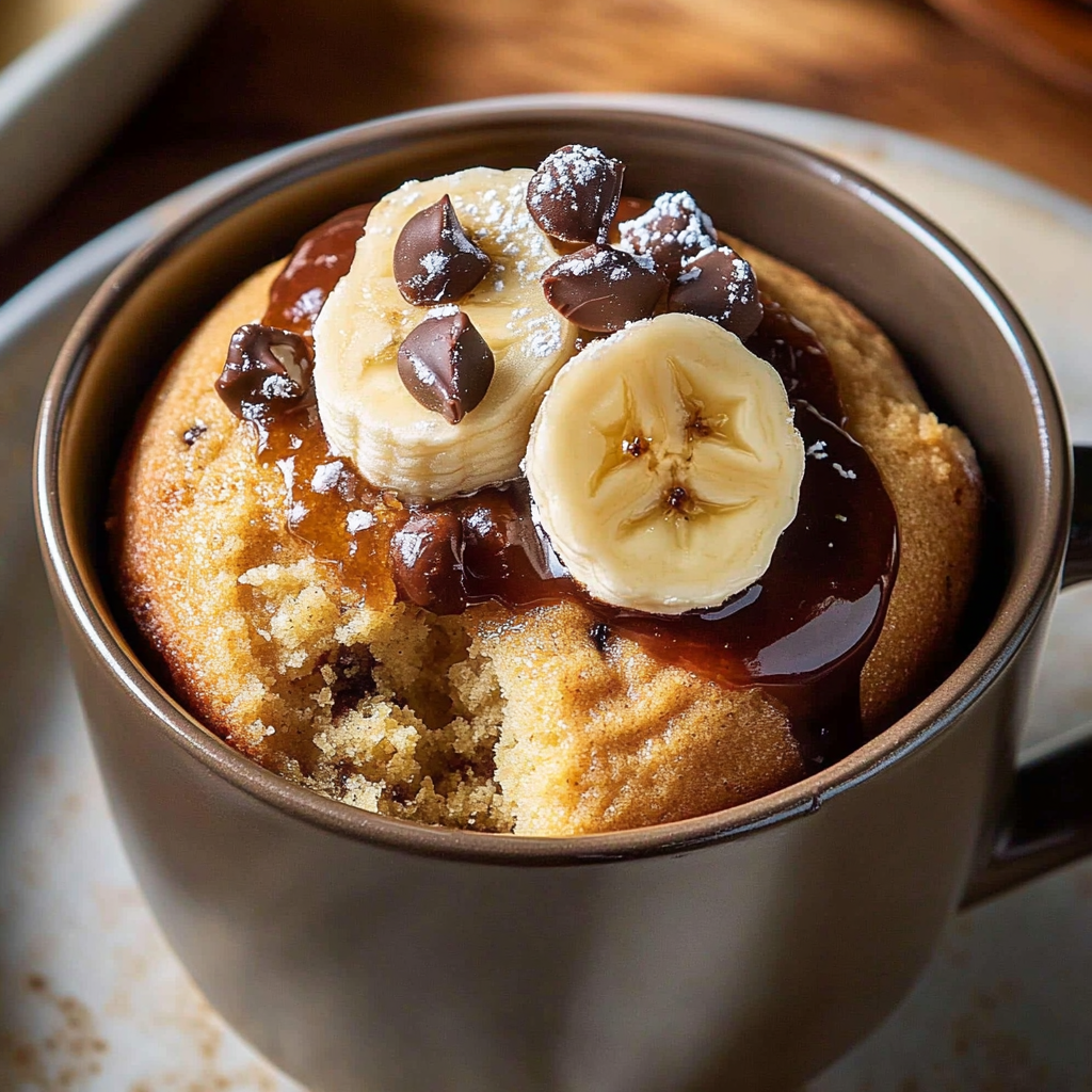 Recipe preparation for Banana Mug Cake