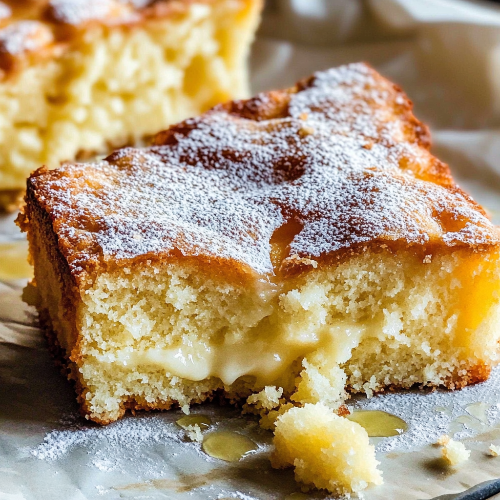 Recipe preparation for Best Gooey Butter Cake Without Cake Mix