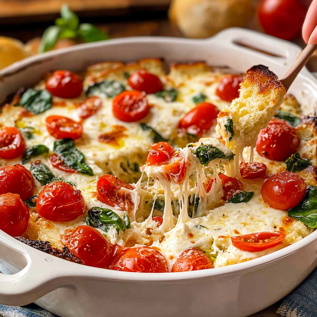 Recipe preparation for Summer Caprese Dip Recipe