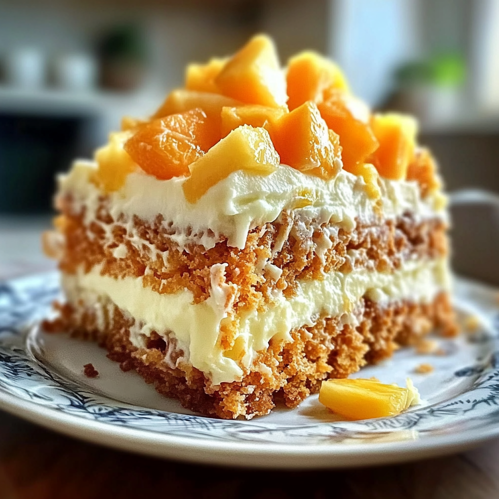 Recipe preparation for Pineapple Carrot Cream Cake