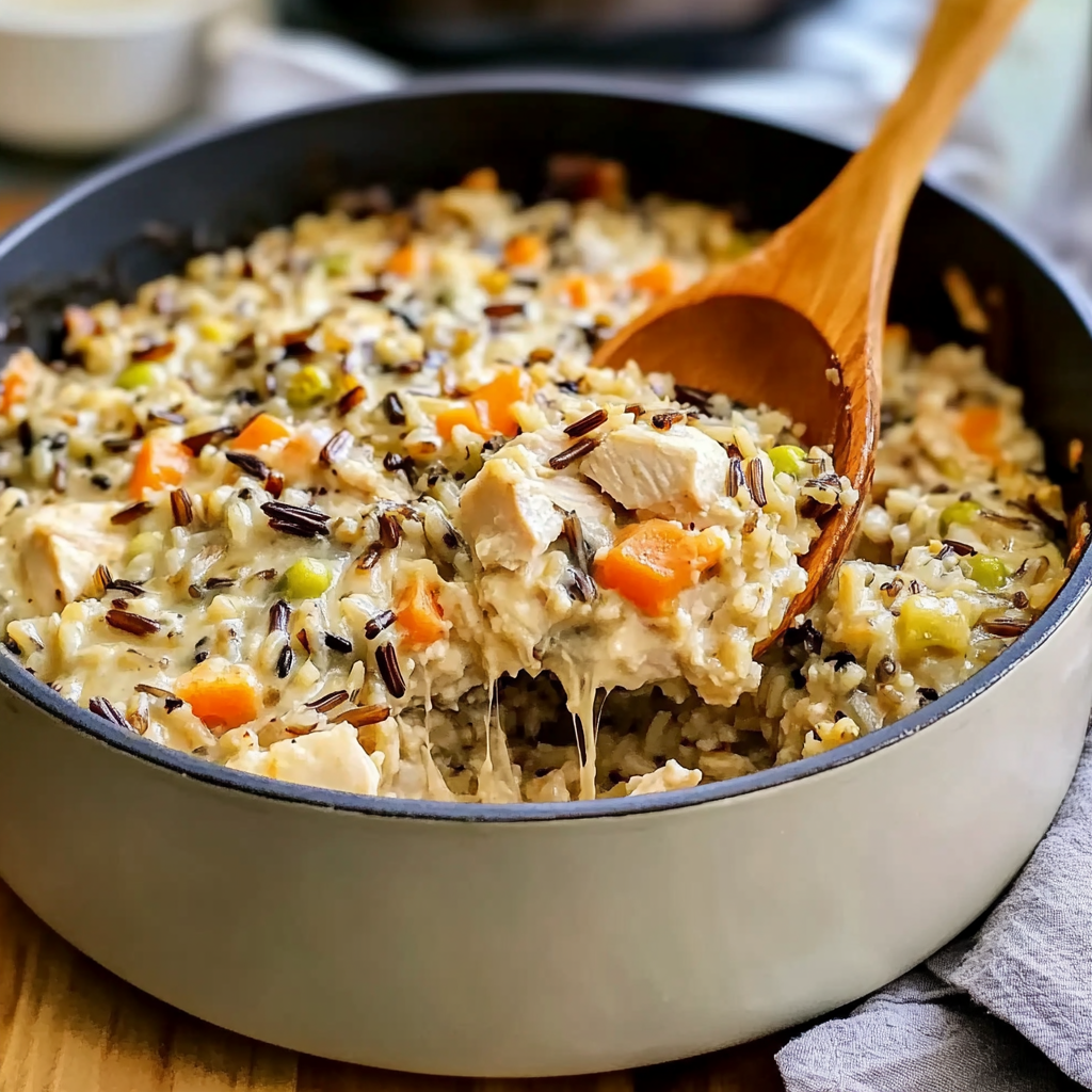 Recipe preparation for Chicken Wild Rice Casserole