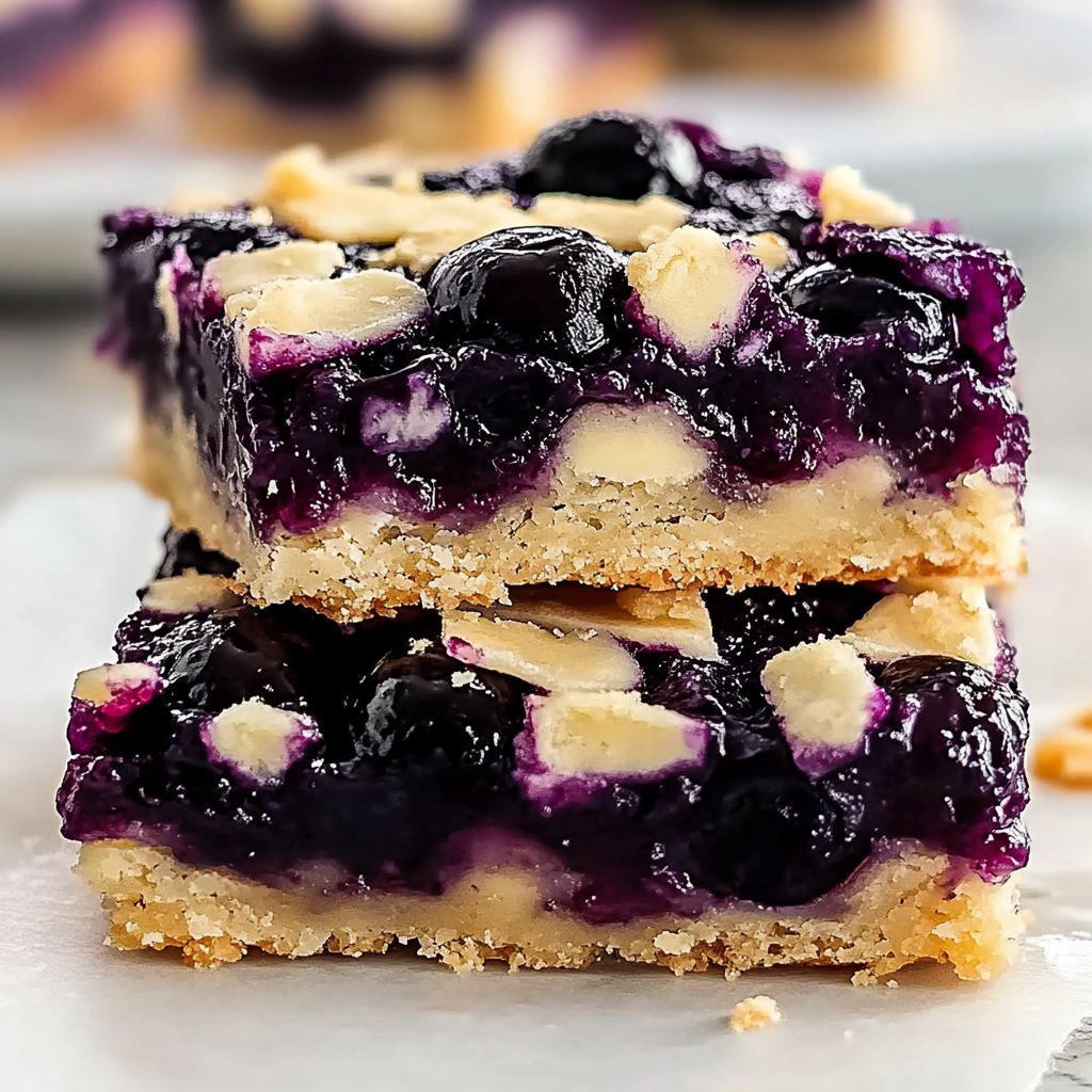 Recipe preparation for Blueberry Pie Cookie Bars
