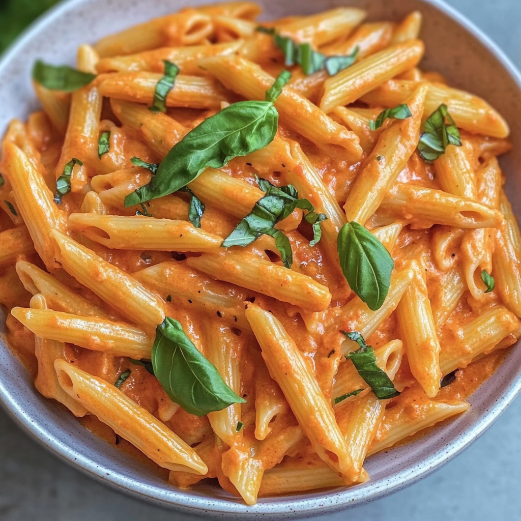 Recipe preparation for Healthy Penne Alla Vodka
