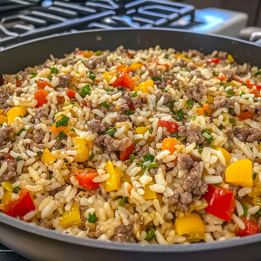 Recipe preparation for One Pot Dirty Rice