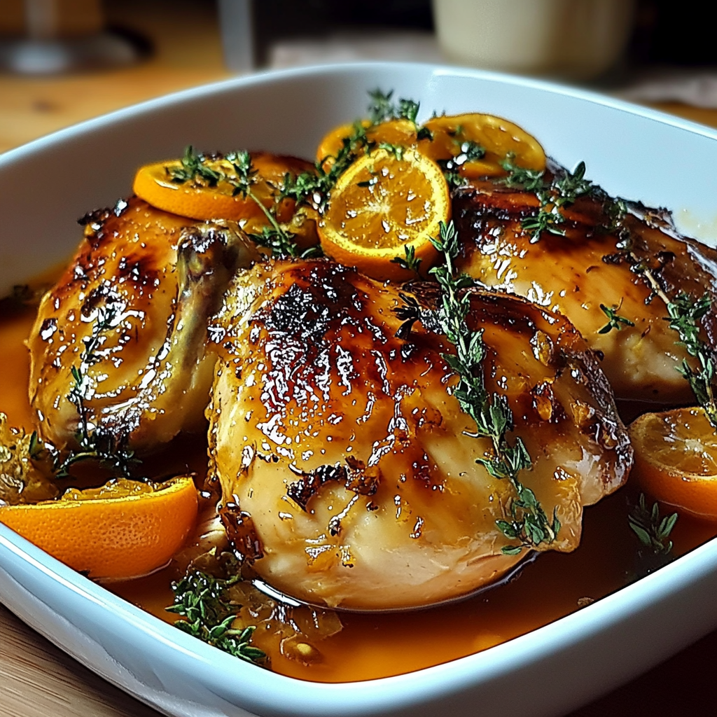 Recipe preparation for Roasted Orange Chicken