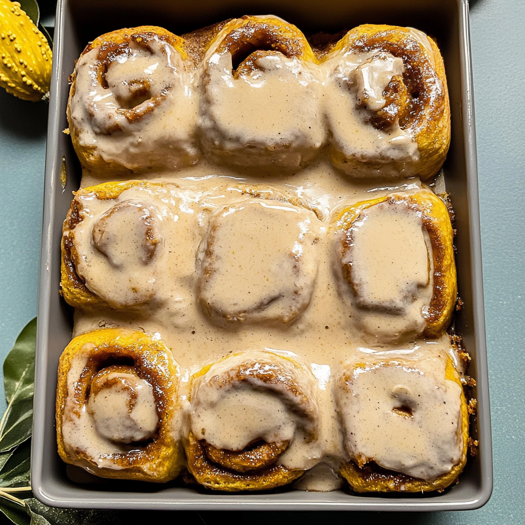 Recipe preparation for Homemade Pumpkin Chai Cinnamon Rolls