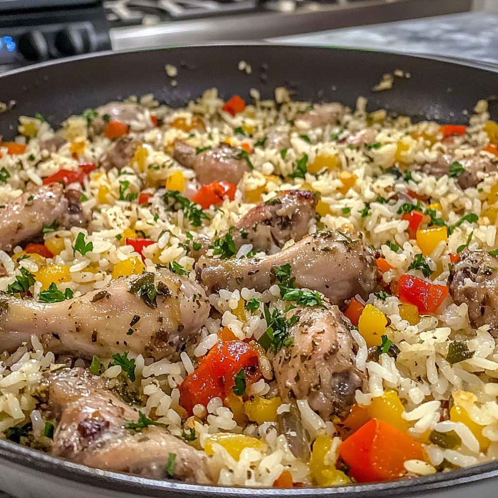 Recipe preparation for Baked Chicken Legs and Rice