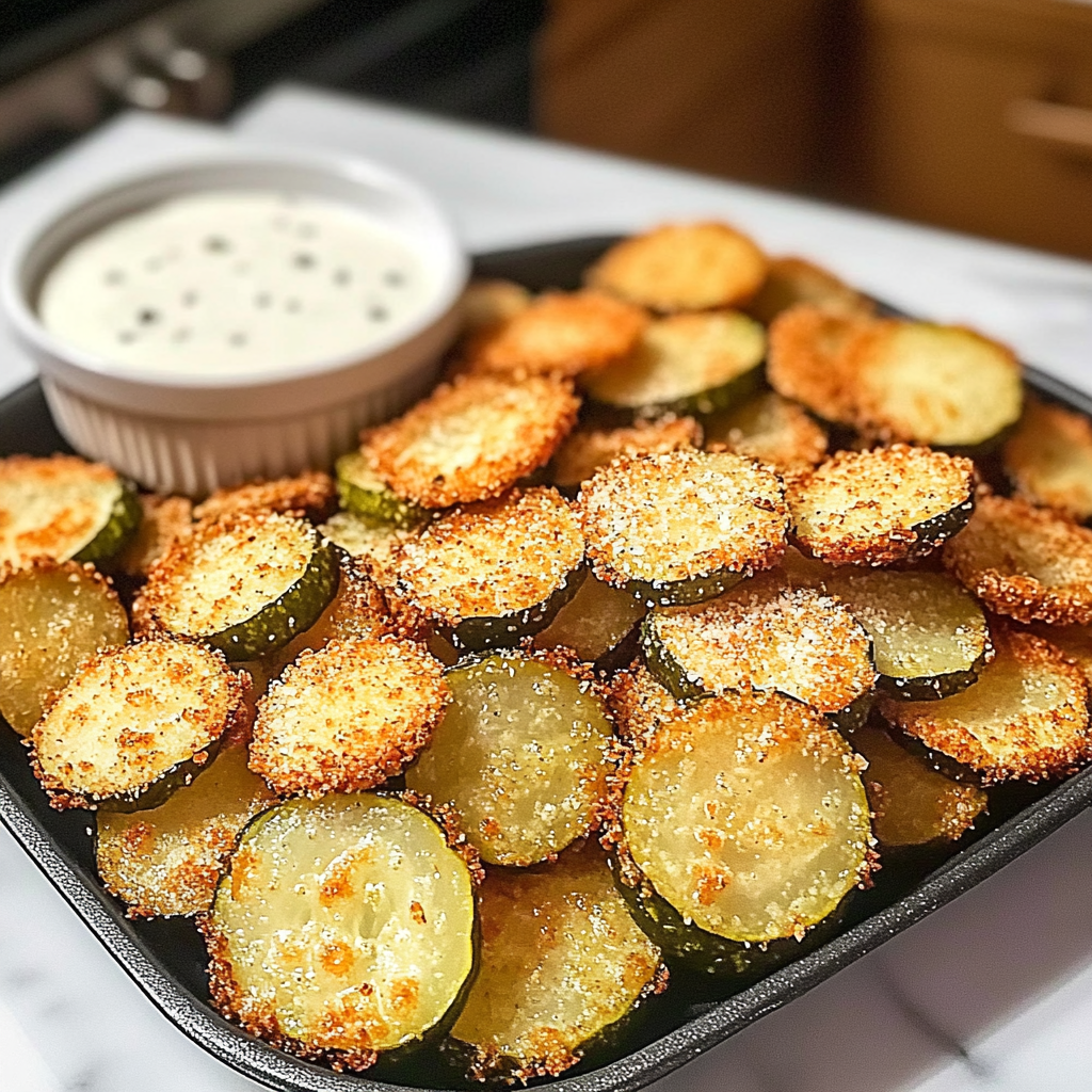Recipe preparation for Air Fryer Fried Pickles