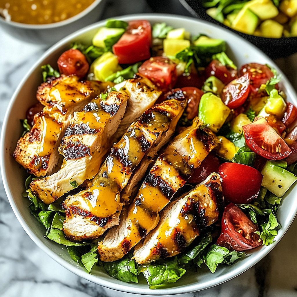 Recipe preparation for Honey Mustard Chicken Salad Recipe