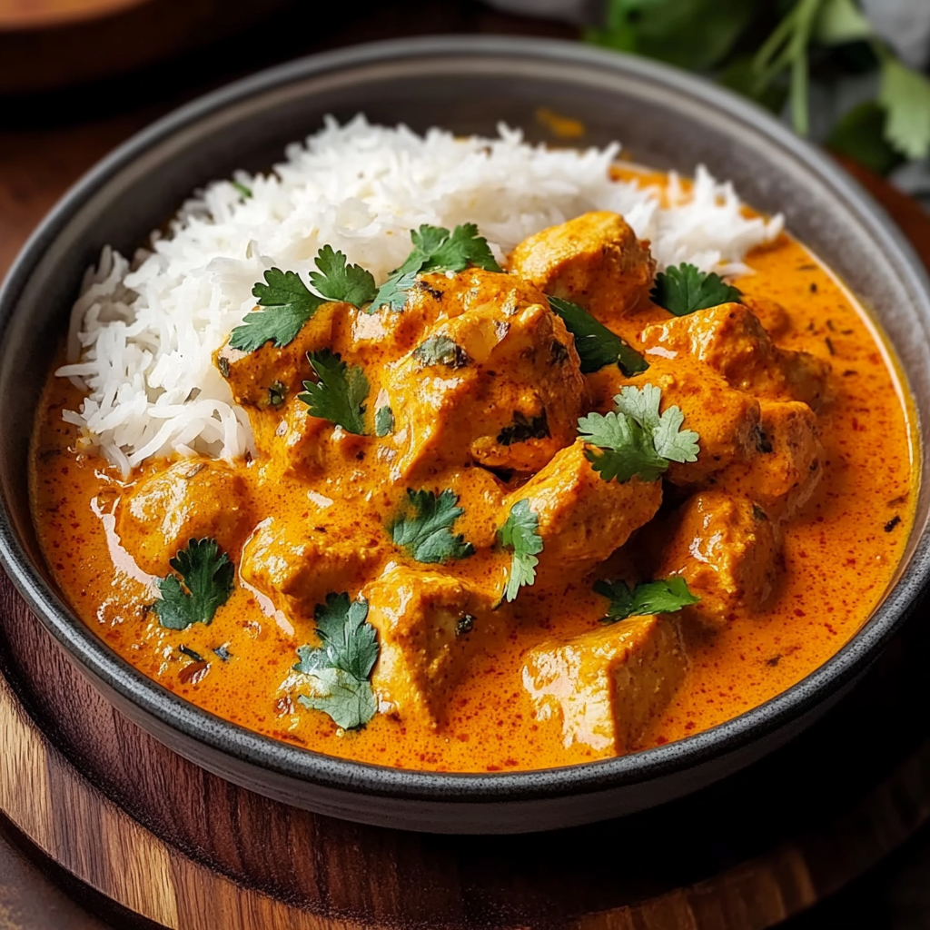 Recipe preparation for Butter Chicken Pumpkin Curry