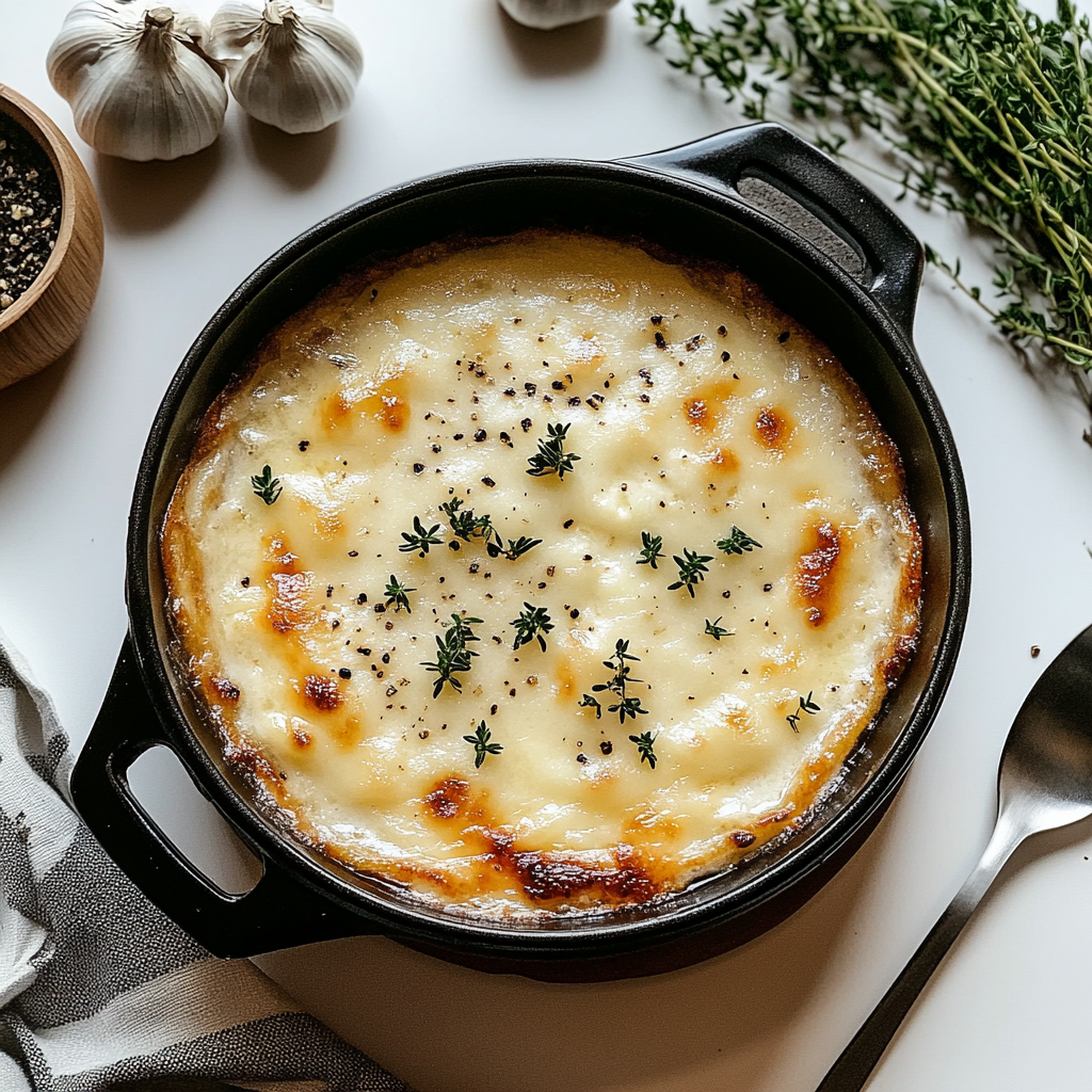 Recipe preparation for Country French Garlic Soup