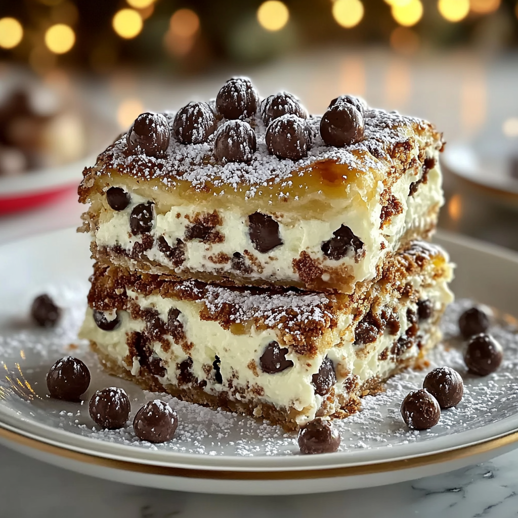 Recipe preparation for Classic Cannoli Squares