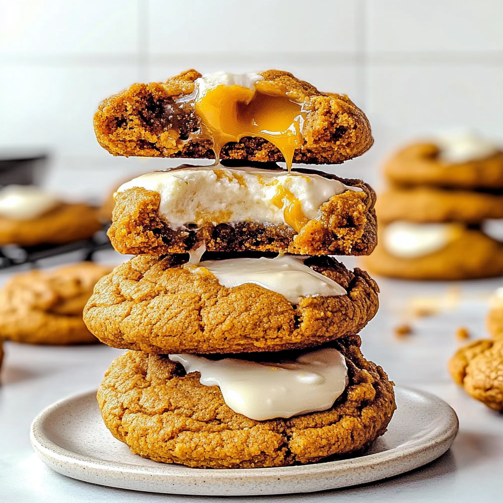 Recipe preparation for Irresistible Pumpkin Cheesecake Cookies Recipe