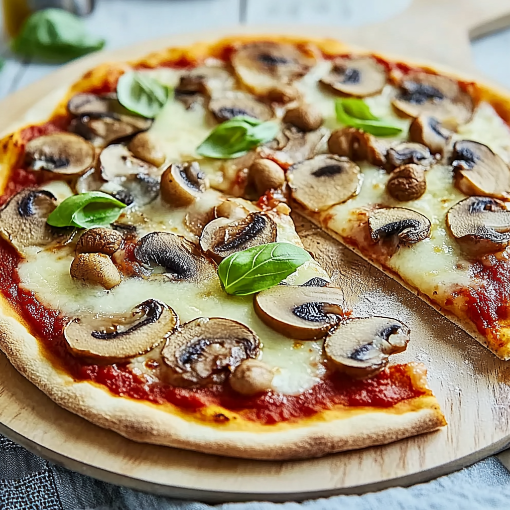 Recipe preparation for Pizza Funghi