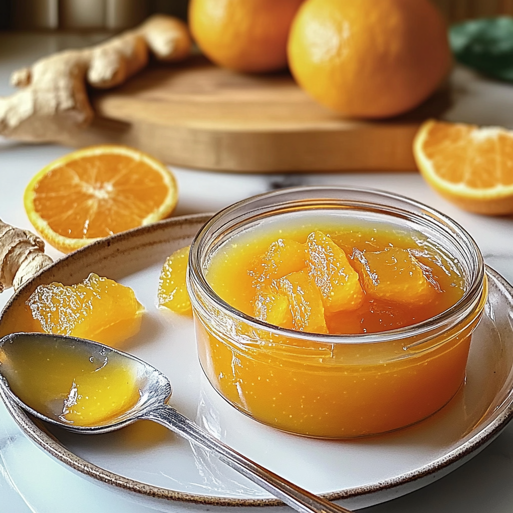 Recipe preparation for Orange Ginger Marmalade