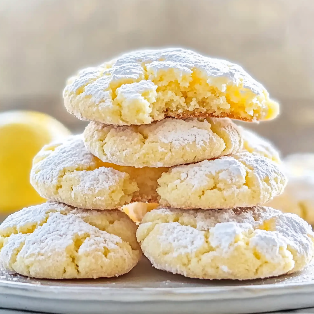 Recipe preparation for Lemon Gooey Butter Cookies