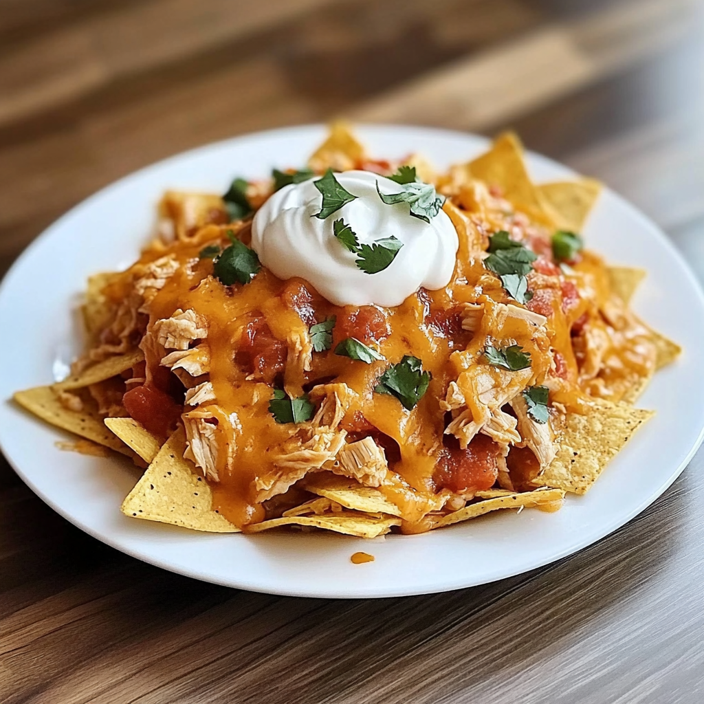 Recipe preparation for Crockpot Chicken Nachos