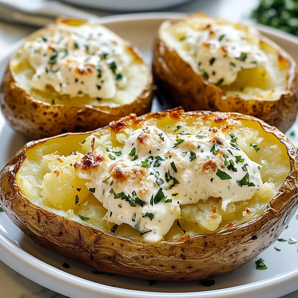 Recipe preparation for Air Fryer Baked Potato