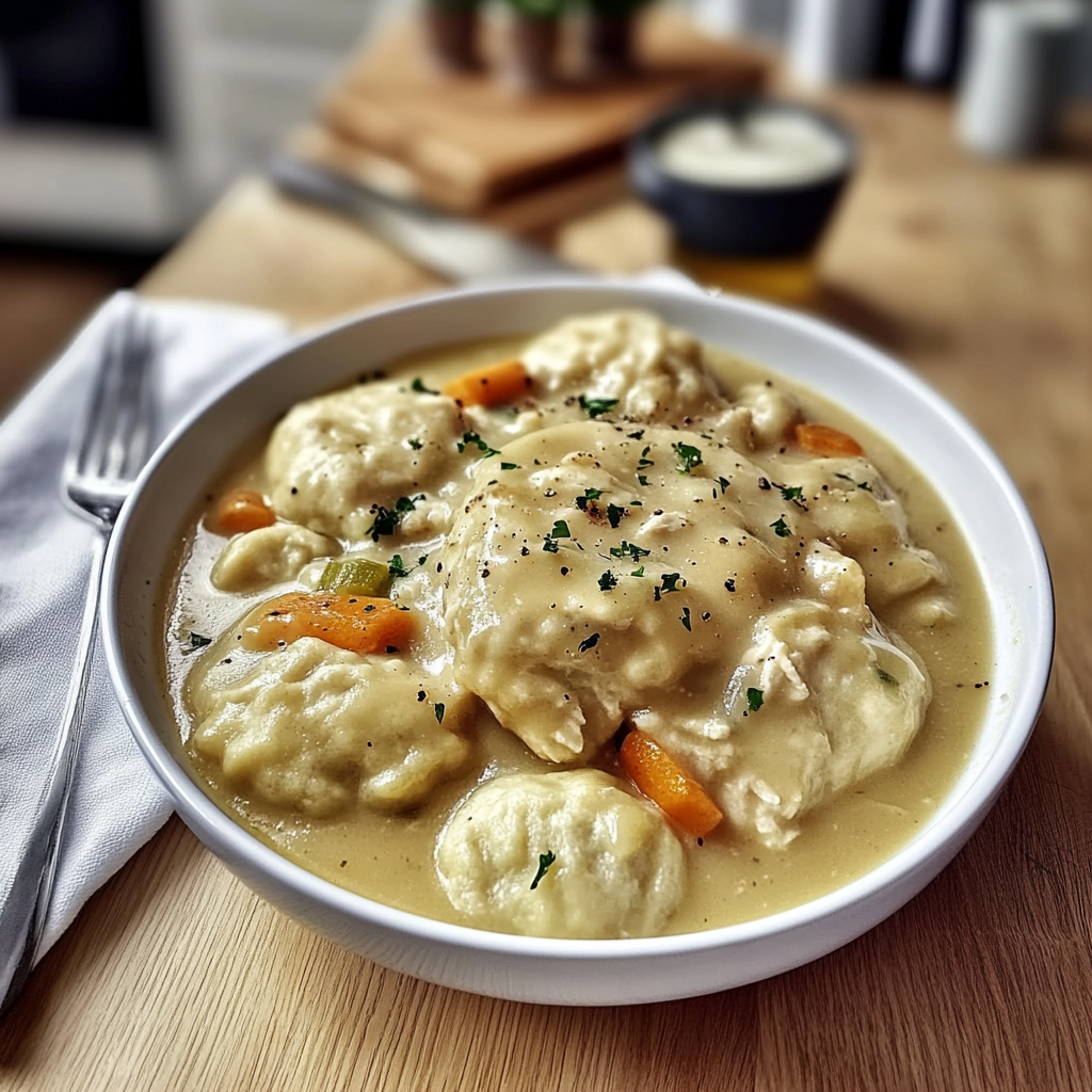 Recipe preparation for Chicken and Dumplings