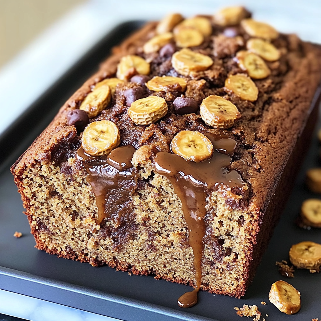 Recipe preparation for Reeses Peanut Butter Banana Bread