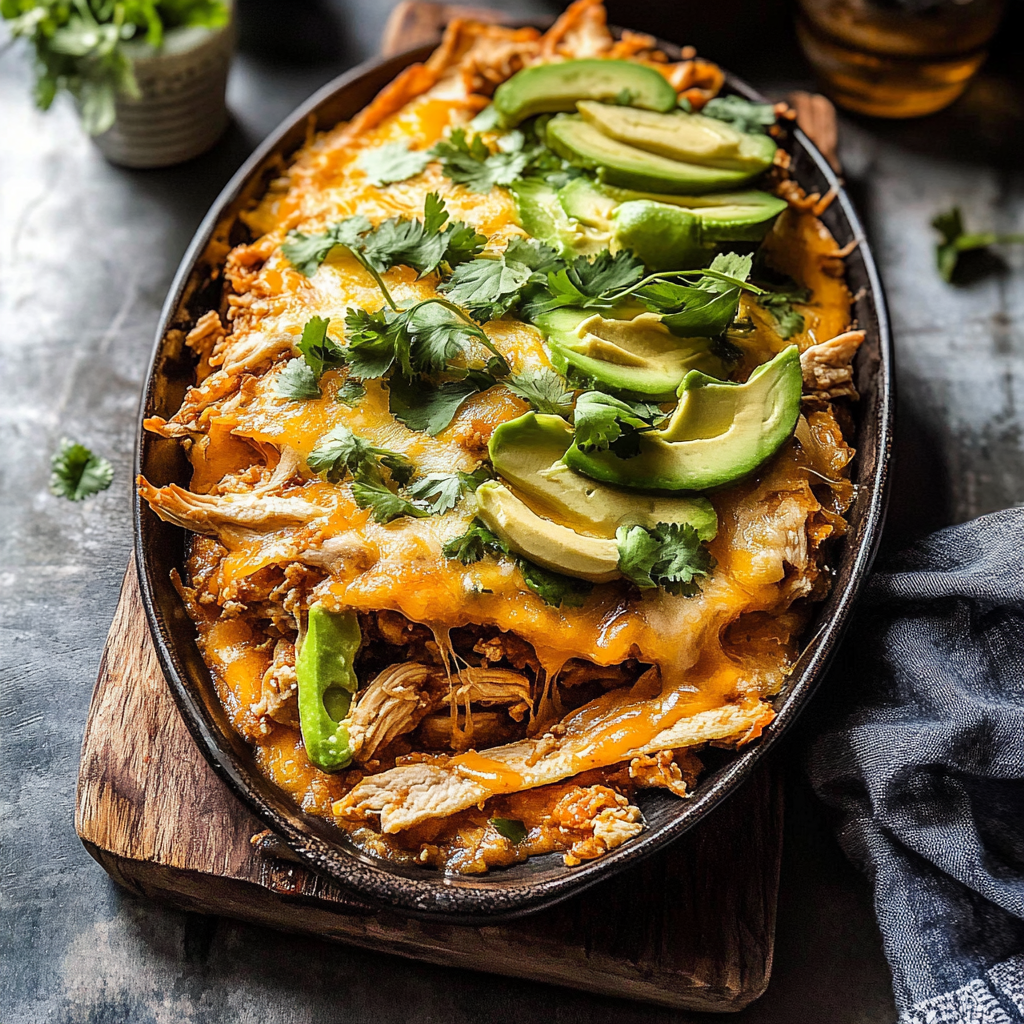 Recipe preparation for Mix and Bake Chicken Taco Casserole