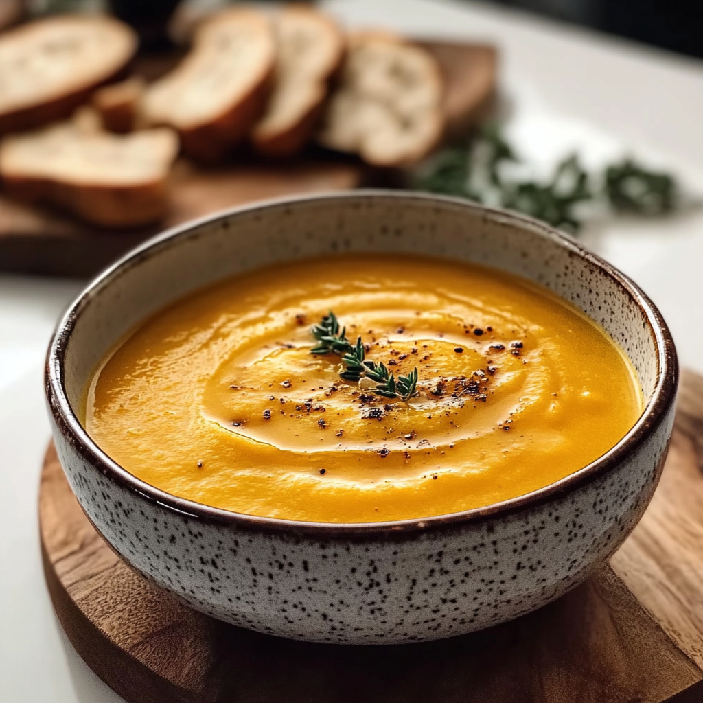 Recipe preparation for Roasted Kabocha Squash Soup