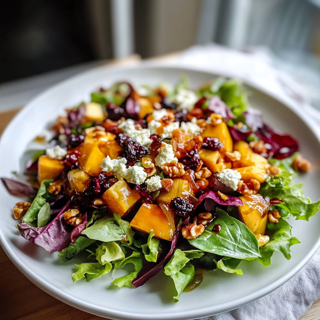 Recipe preparation for autumn salad