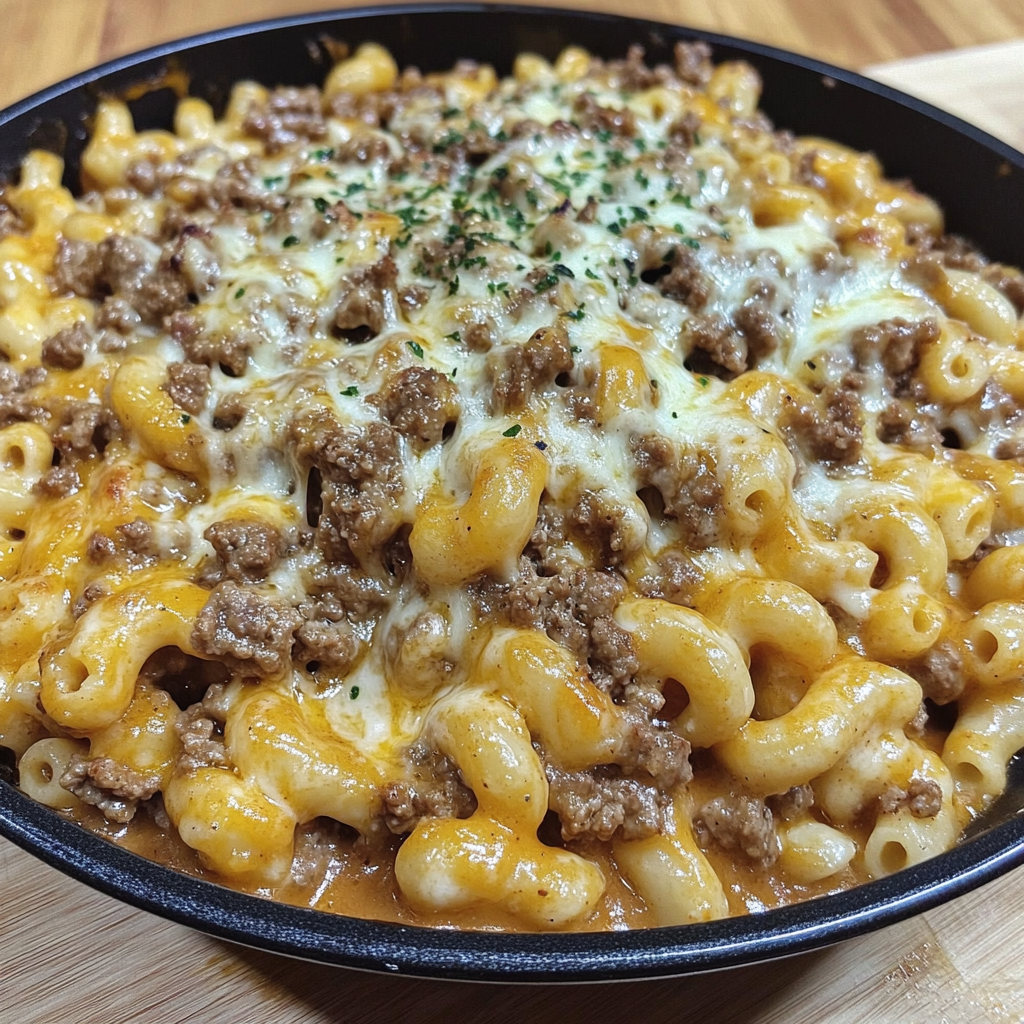 Recipe preparation for Cheese Steak Hamburger Helper