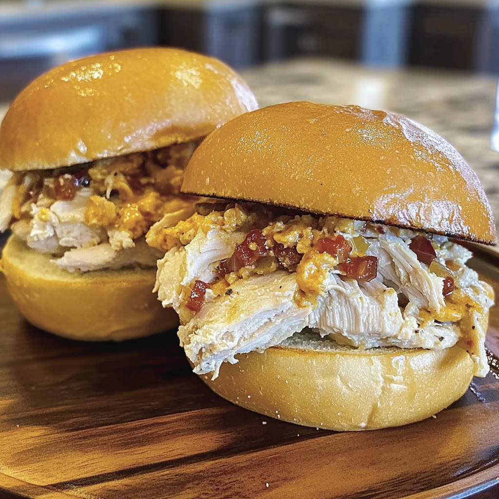 Recipe preparation for Crockpot Chicken Sandwiches