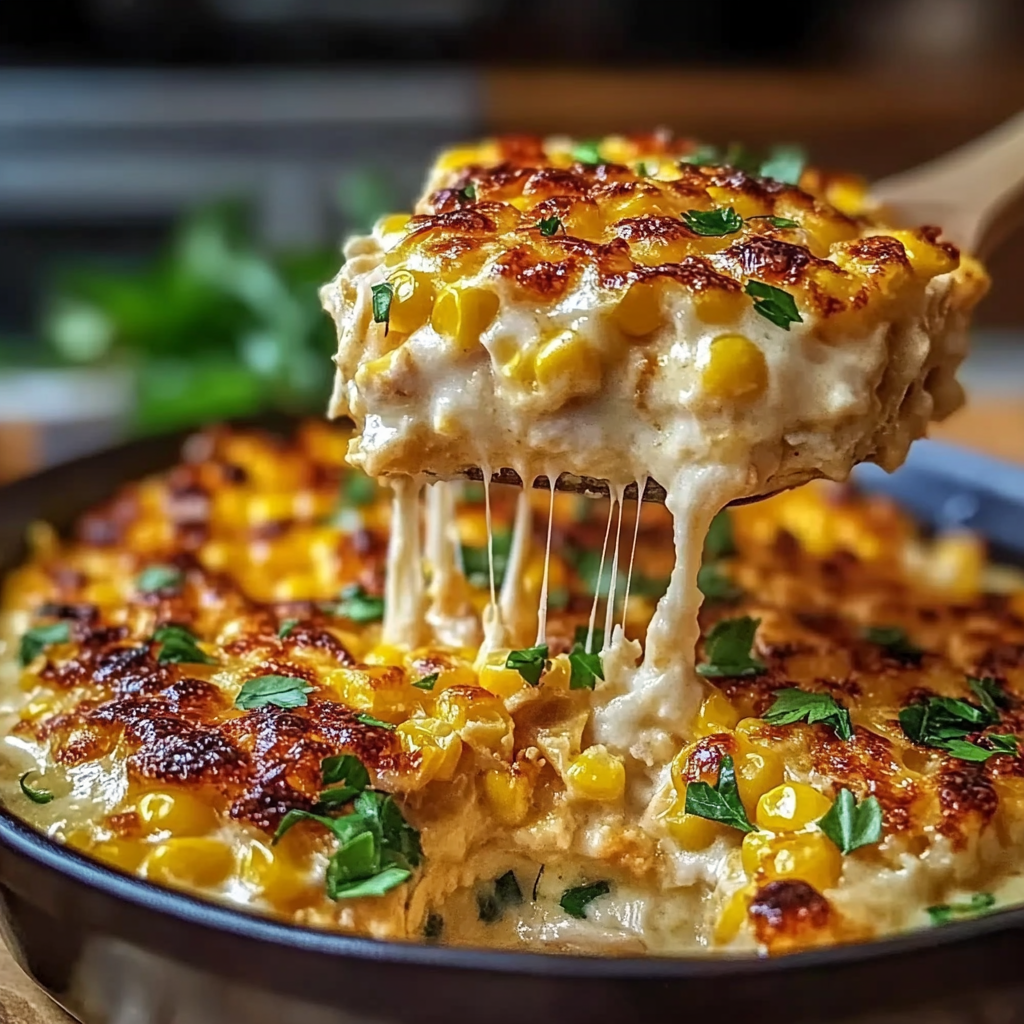 Recipe preparation for Street Corn Chicken Casserole