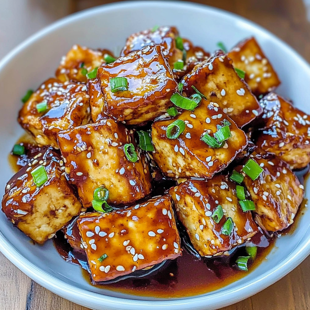 Recipe preparation for Crispy Sticky Tofu