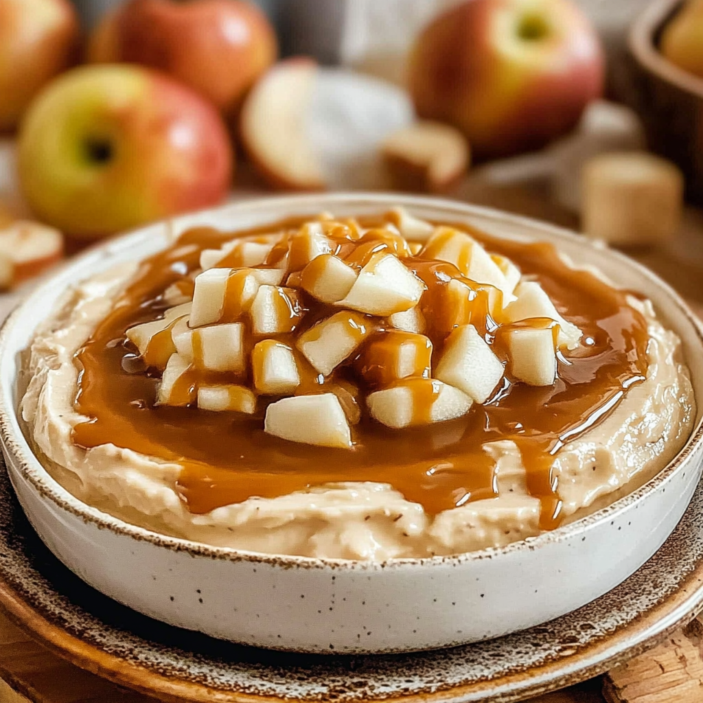 Recipe preparation for Indulge in Irresistible Caramel Apple Dip