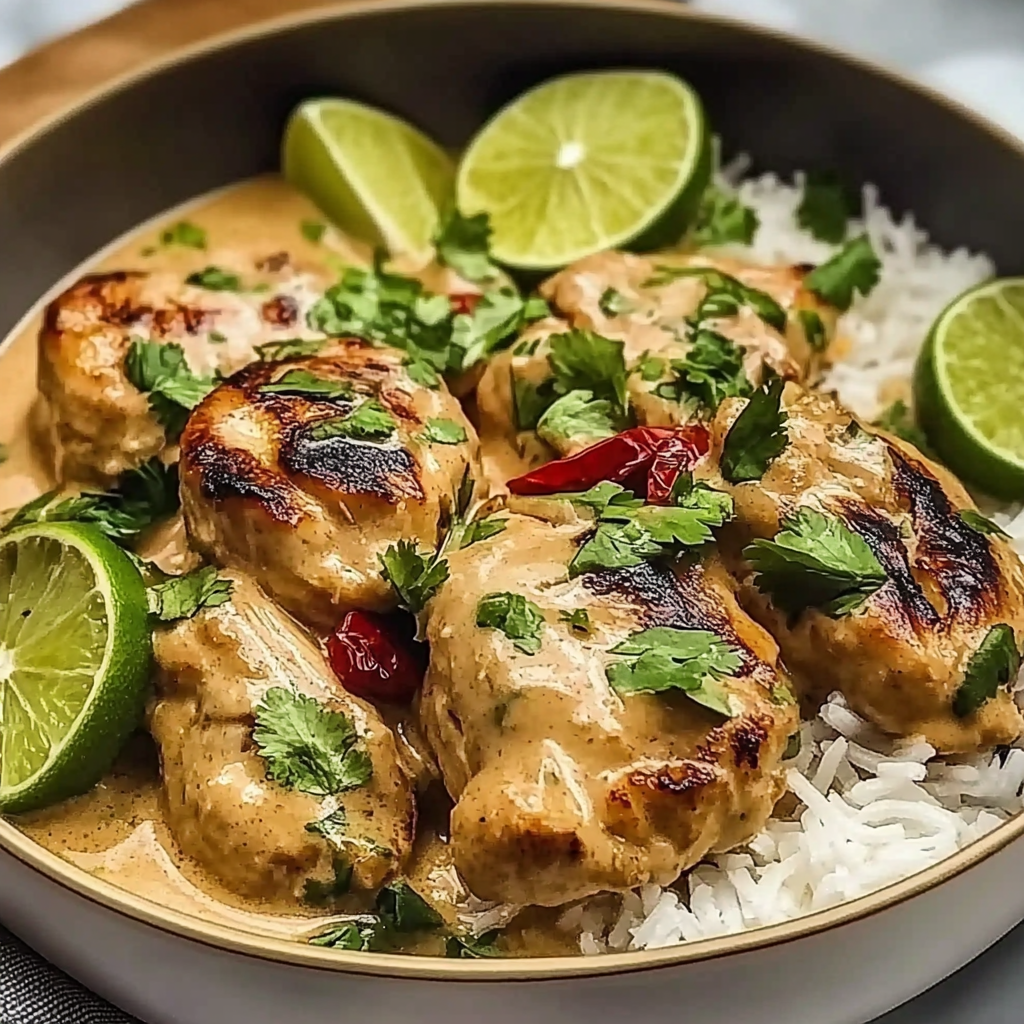 Recipe preparation for Lime Chilli Coconut Chicken