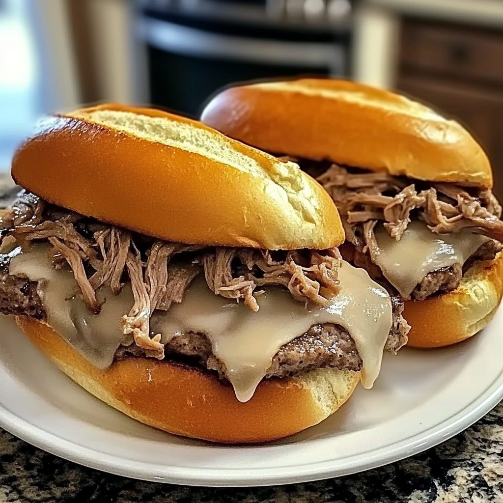 Recipe preparation for French Dip Sandwiches