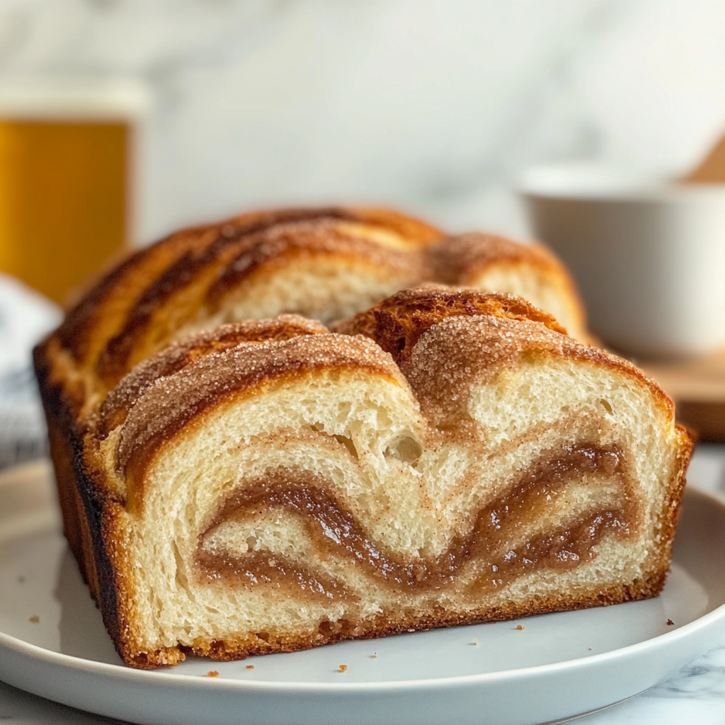 Recipe preparation for Cinnamon Sugar Sourdough Bread