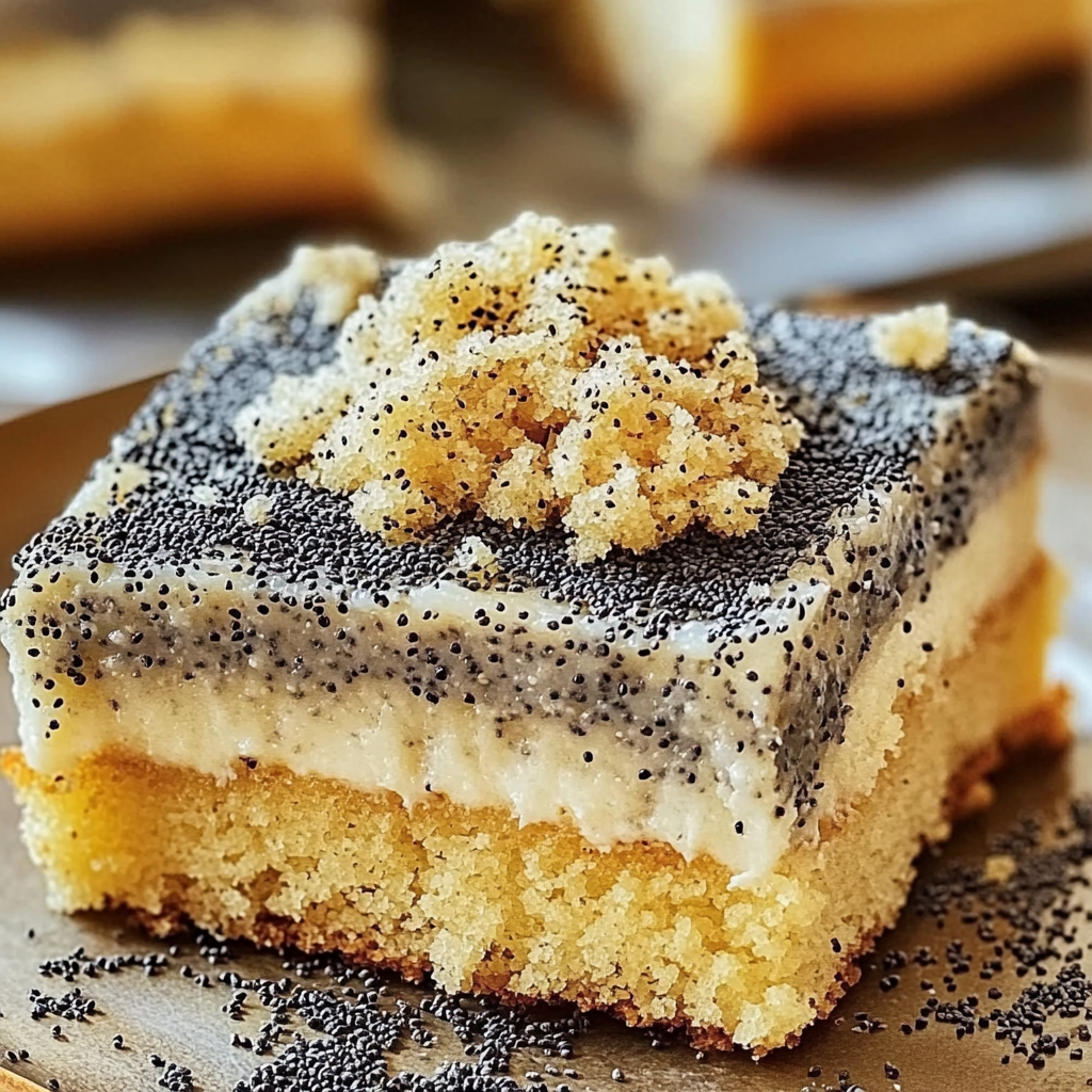 Recipe preparation for Poppy Seed Sheet Cake