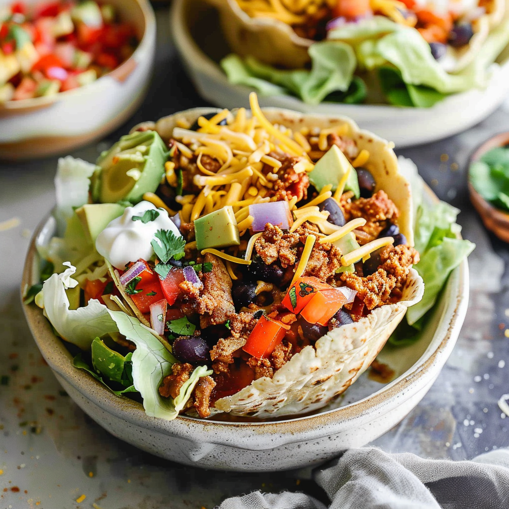 Recipe preparation for Easy Taco Bowl