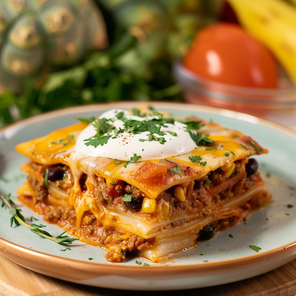 Recipe preparation for Taco Lasagna